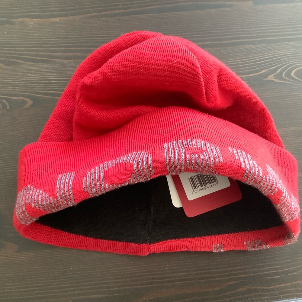 NWT Dale of Norway Double layer Merino Wool Toque/Hat/Beanie, Red & Grey - Picture 1 of 10